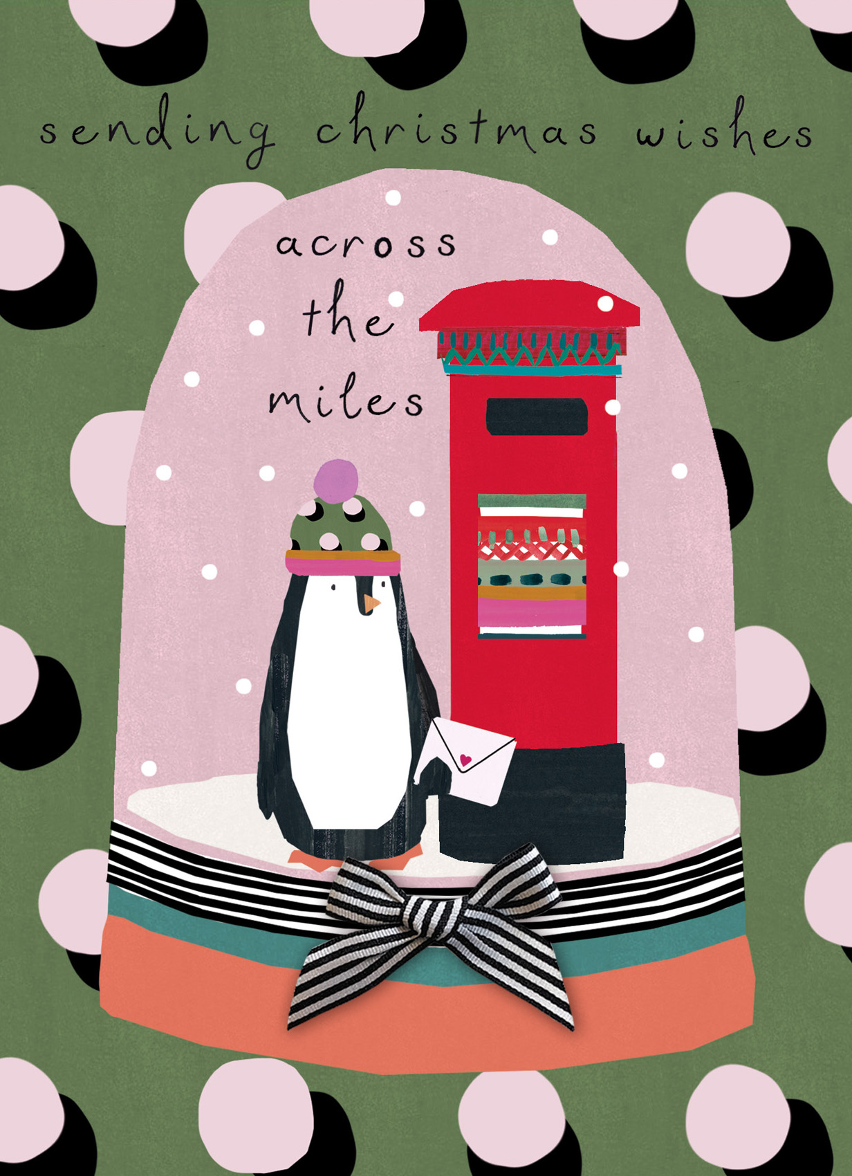 Snow Globe Across the Miles Christmas Card