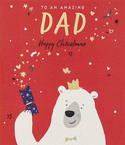 Polar Bear Dad Christmas Card