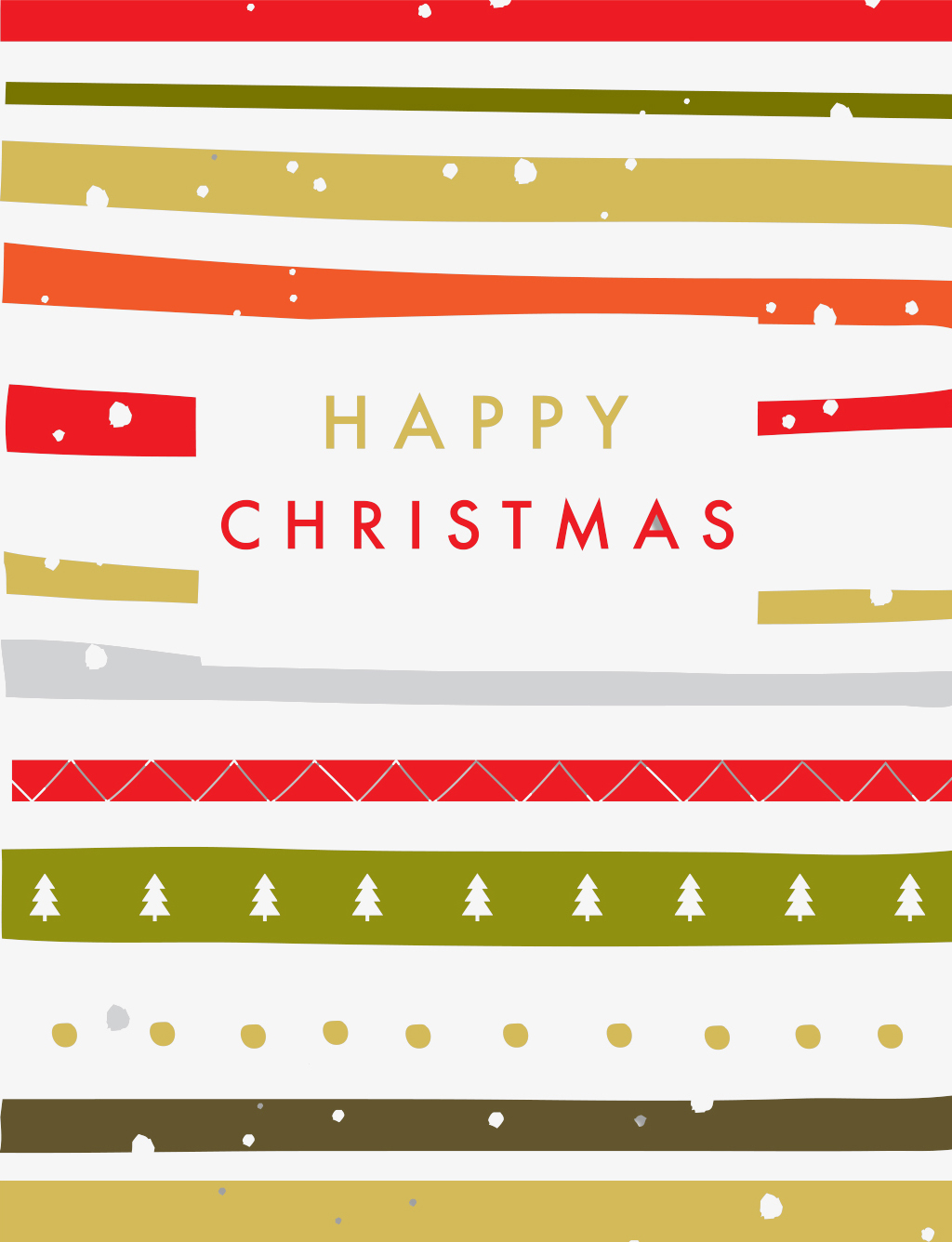 Shimmer Stripes Christmas Card