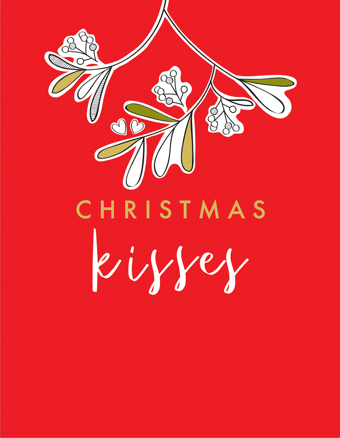 Christmas Kisses Christmas Card