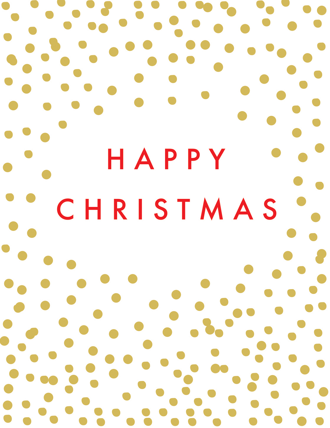 Gold Dots Christmas Card