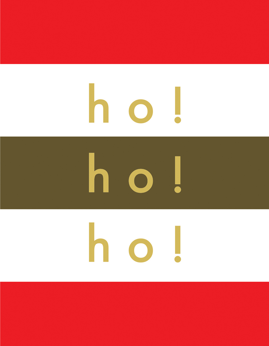 Ho Ho Ho Stripes Christmas Card