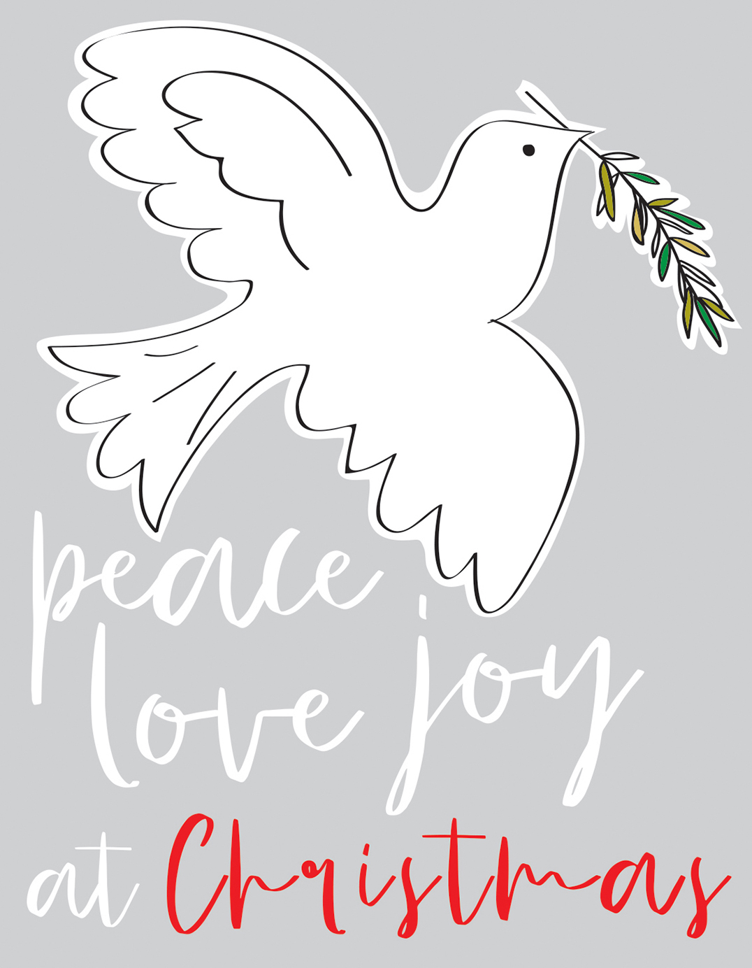 Peace Dove Christmas Card