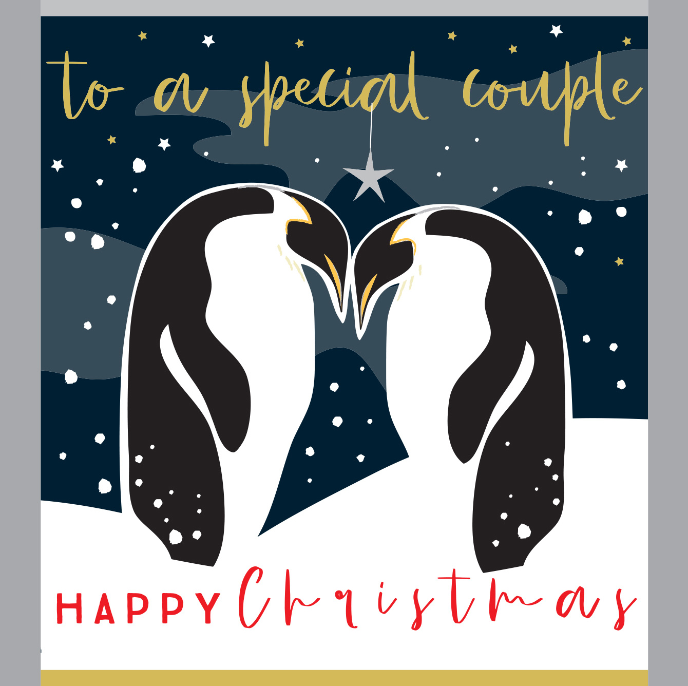 Penguins Special Couple Christmas Card
