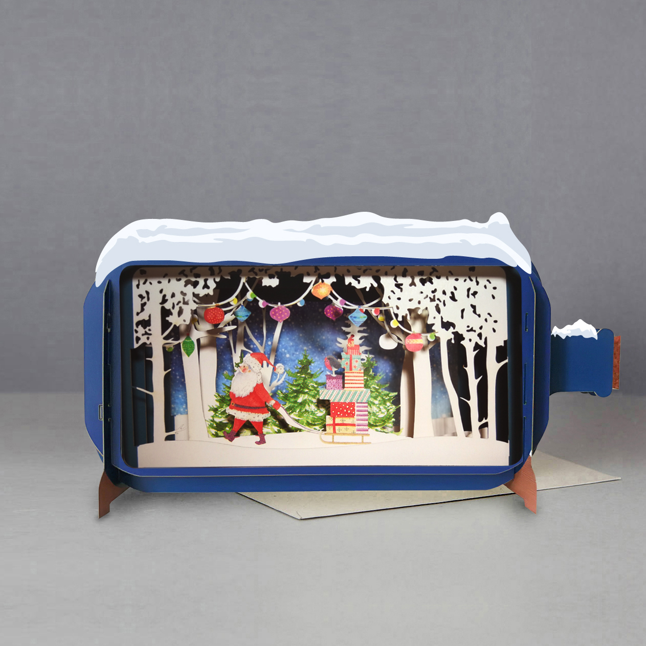 Santas Sleigh Pop Up Christmas Card