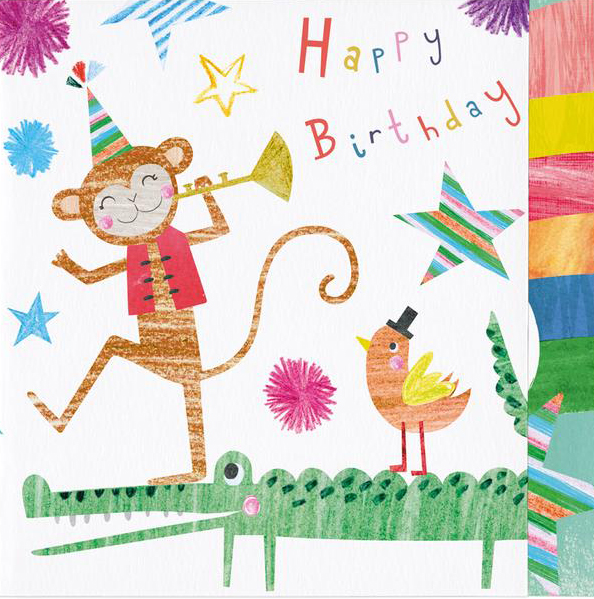 Cheeky Monkey Birthday Card