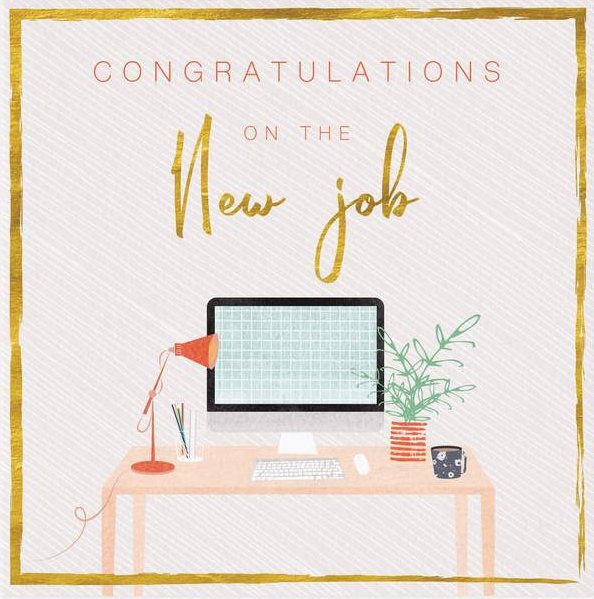 Congratulations New Job Card