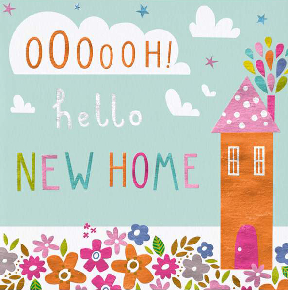 Colourful Flowers New Home Card