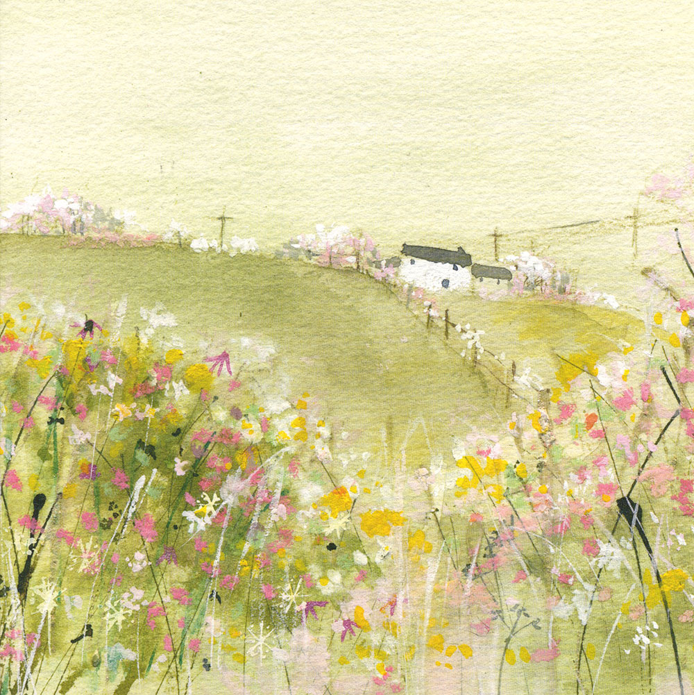 Hillside Cottage Greeting Card