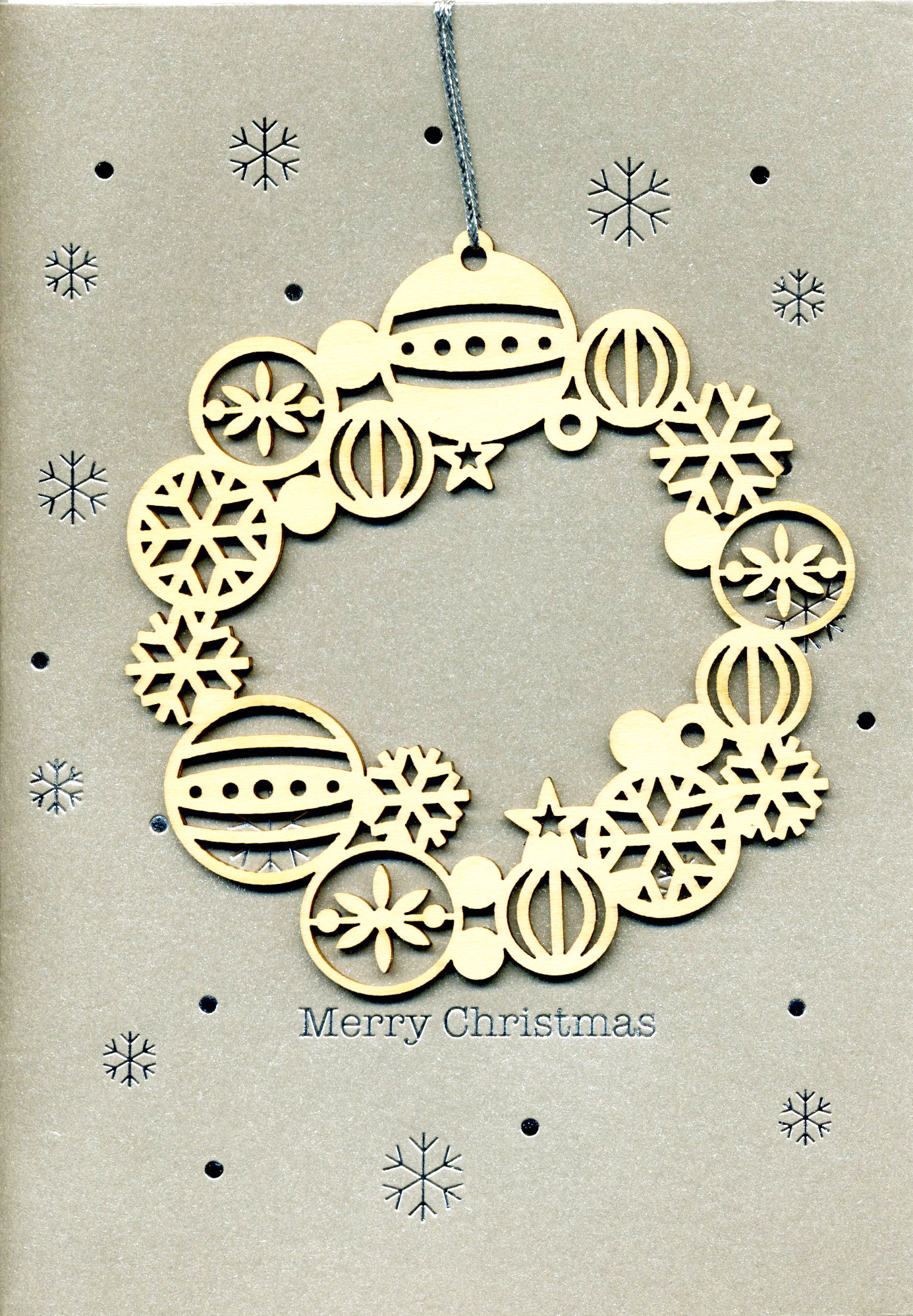 Wreath Bauble Christmas Card
