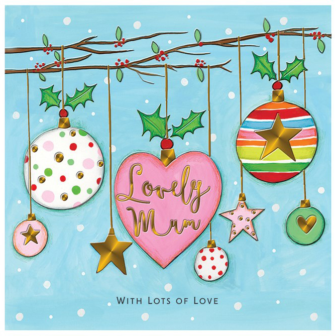 Baubles Mum Christmas Card