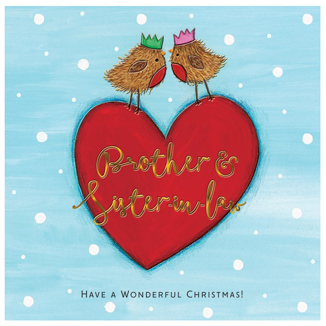 Robins Brother and Sister in law Christmas Card