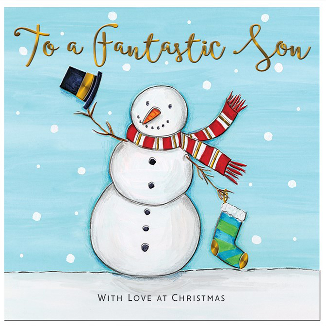 Snowman Son Christmas Card