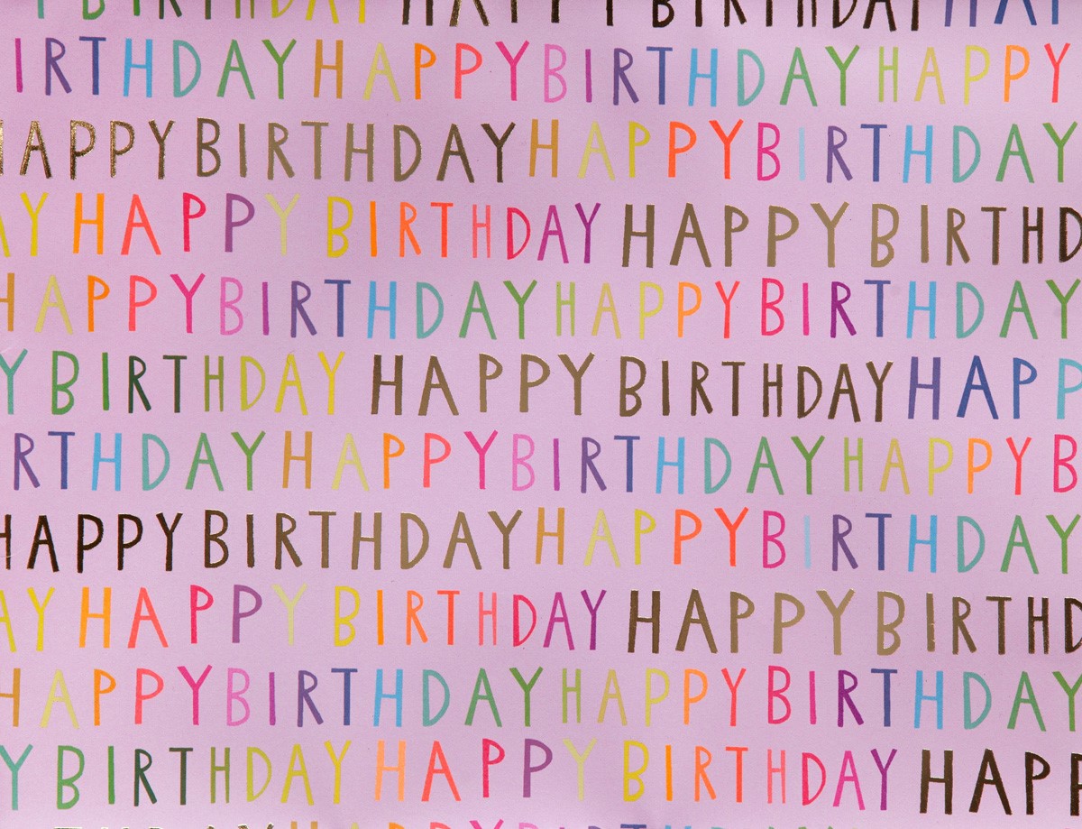Pink Happy Birthday Wrapping Paper