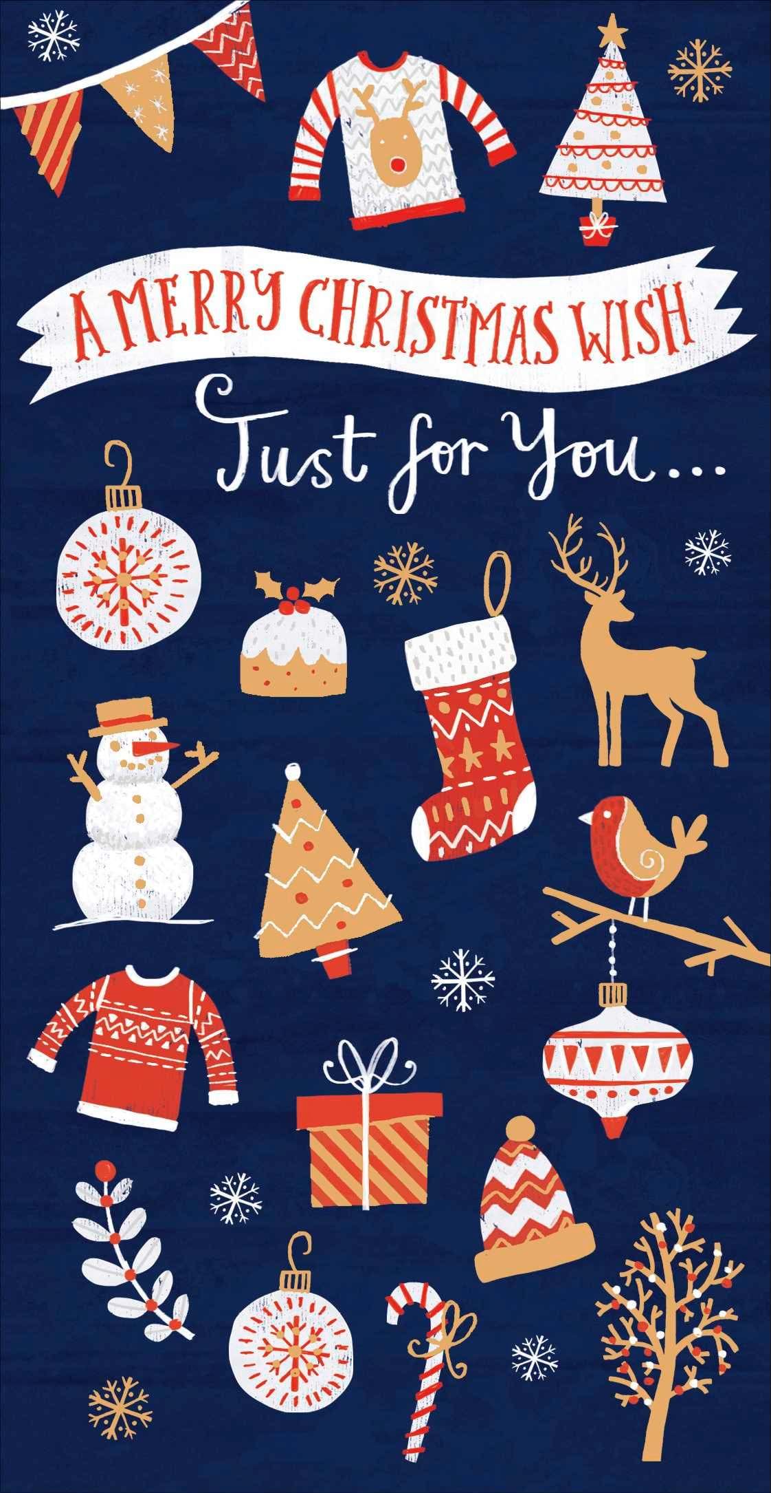 Just For You Christmas Wallet Card