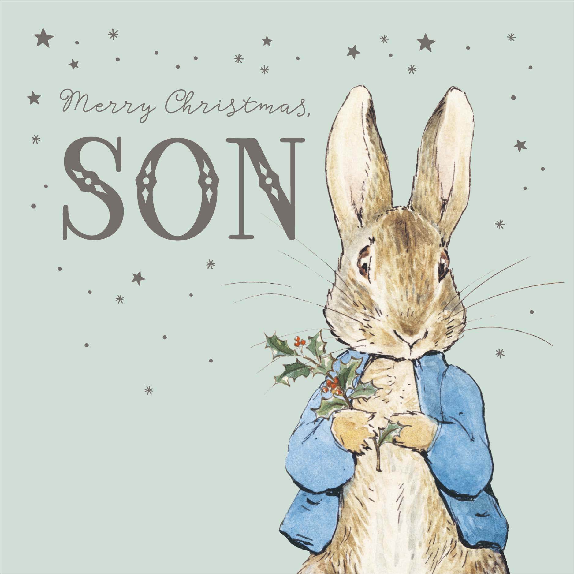 Peter Rabbit Son Christmas Card