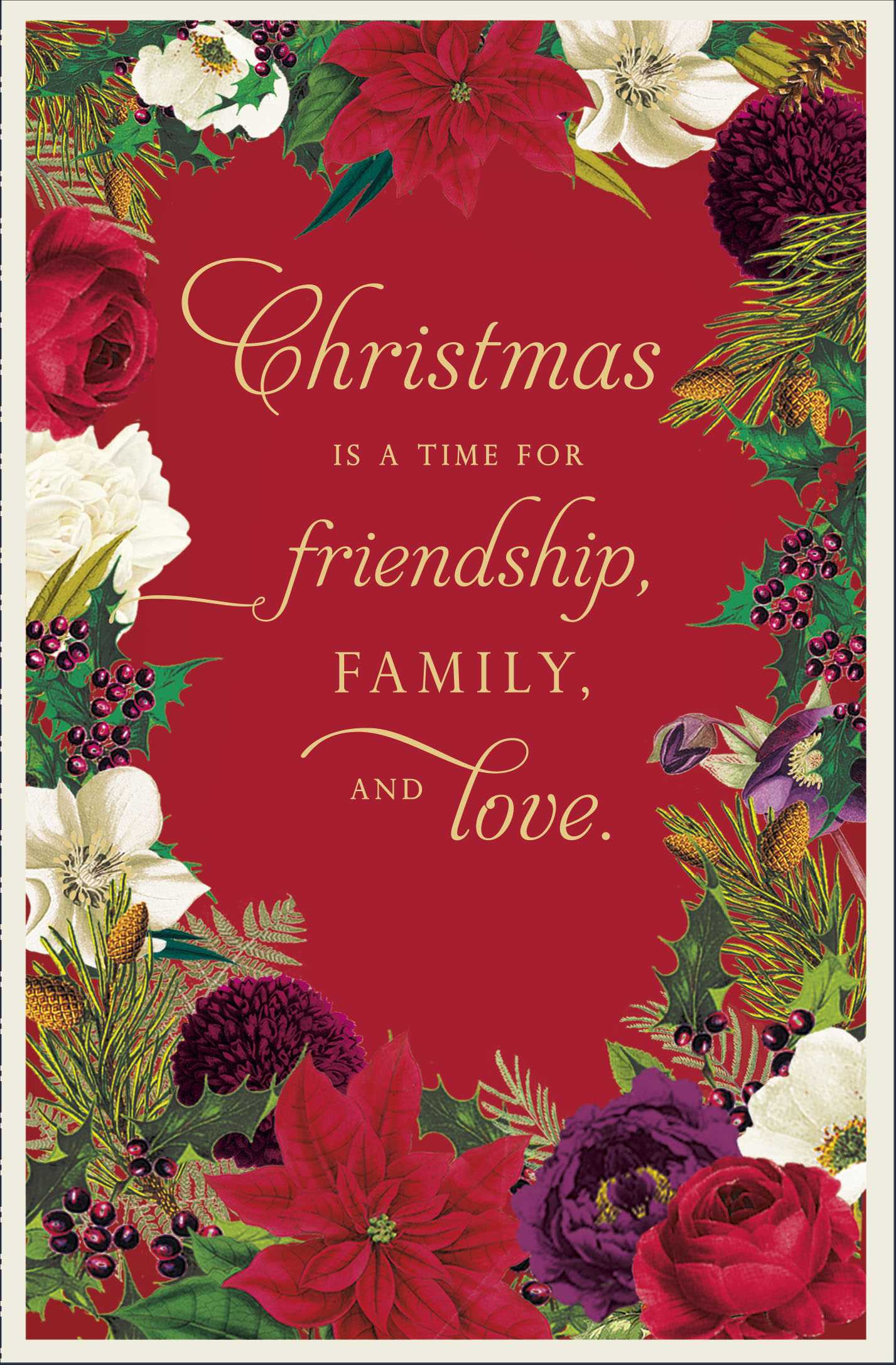 Friendship Family Love Christmas Card