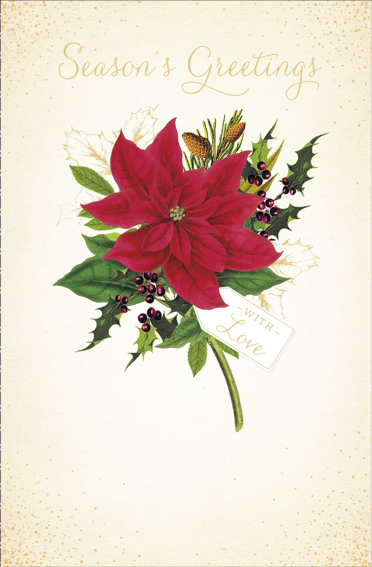 Poinsettia Christmas Card