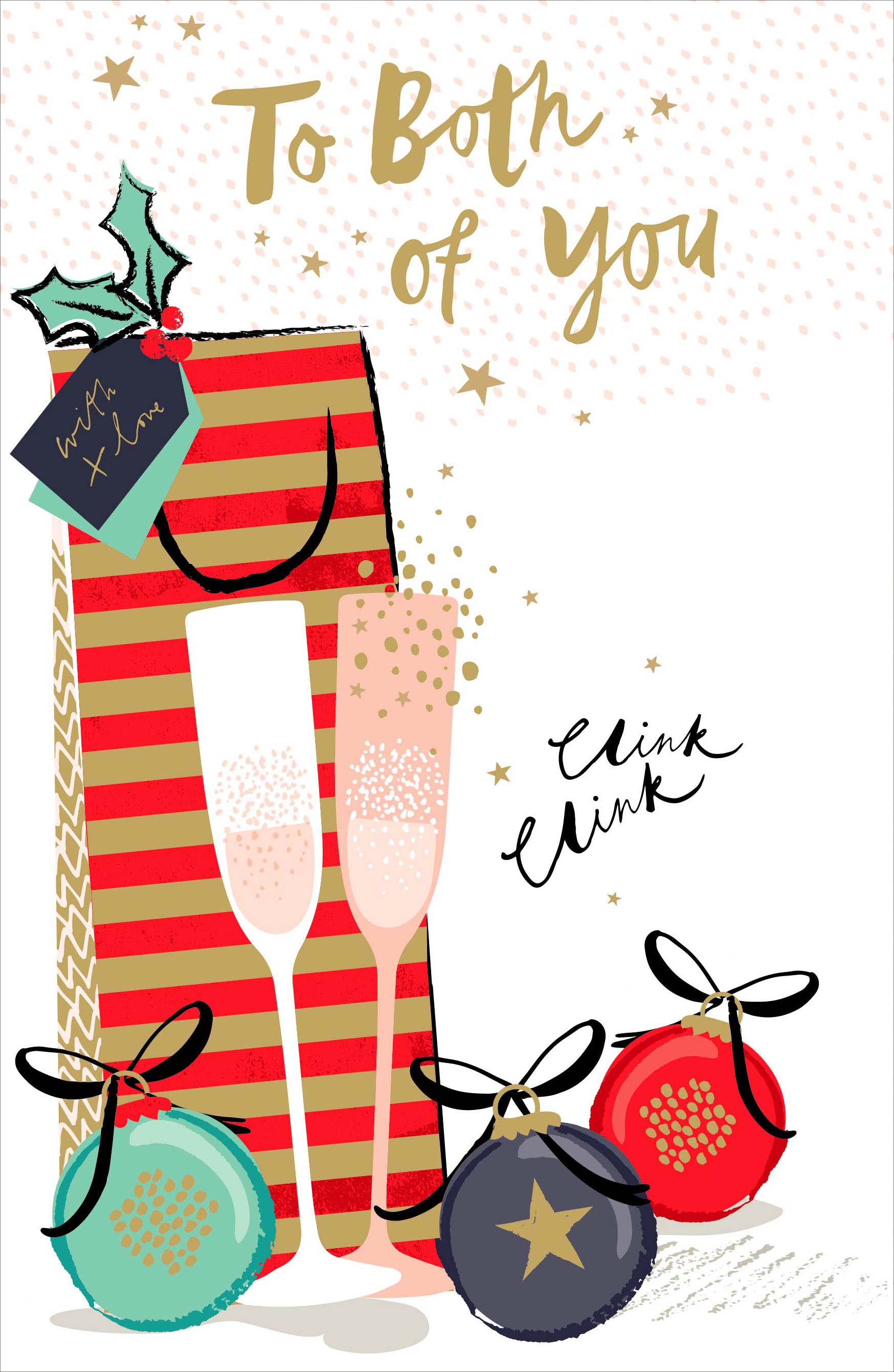 Clink Clink Both of you Christmas Card