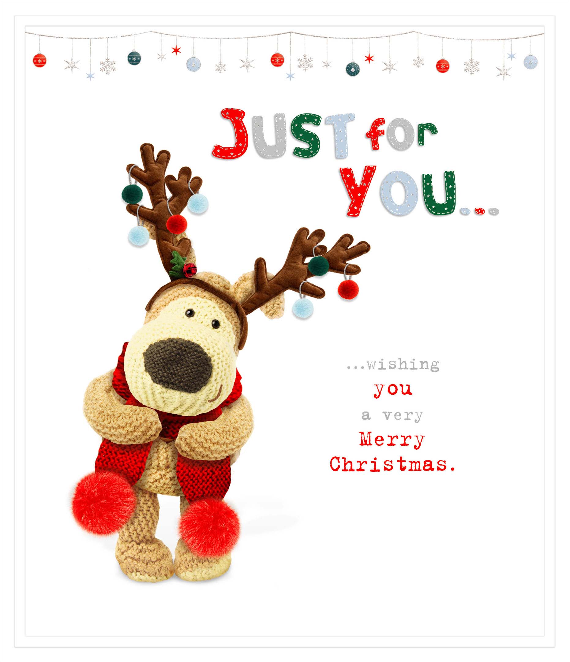 Boofle Just For You Christmas Card