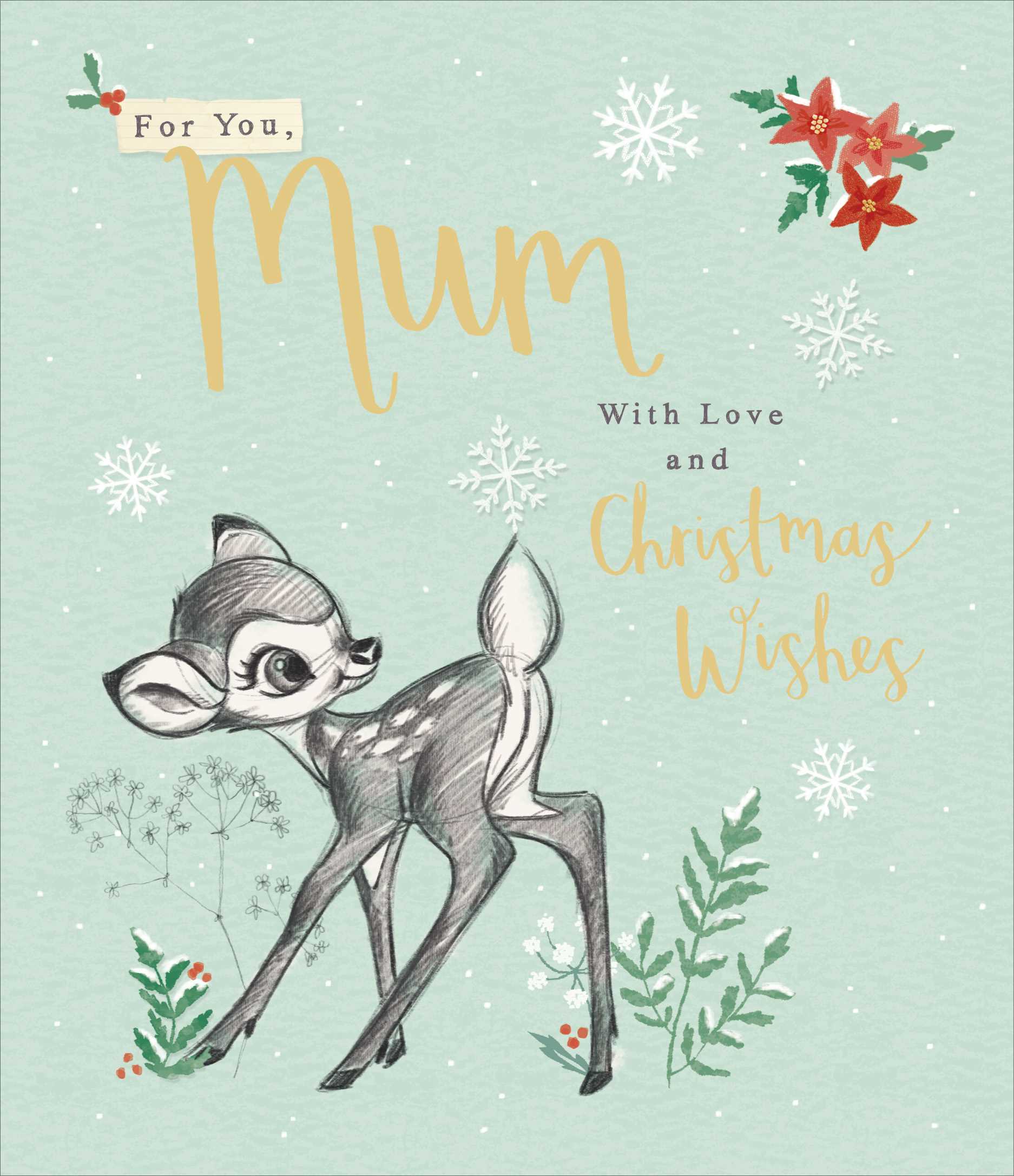 Bambi Mum Christmas Card