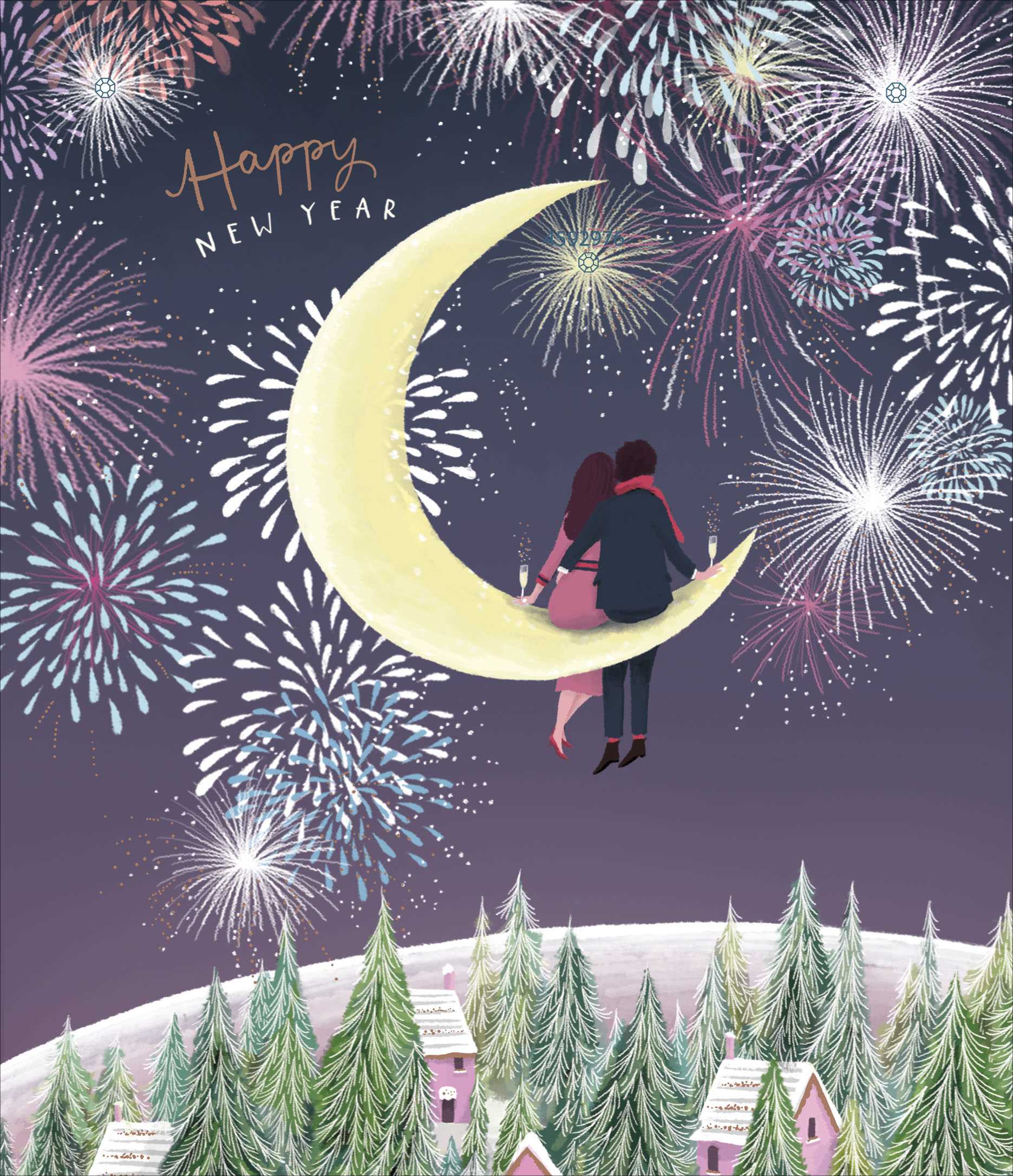 Fireworks New Year Card