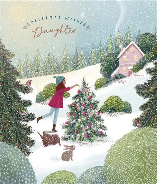 Woodland Daughter Christmas Card