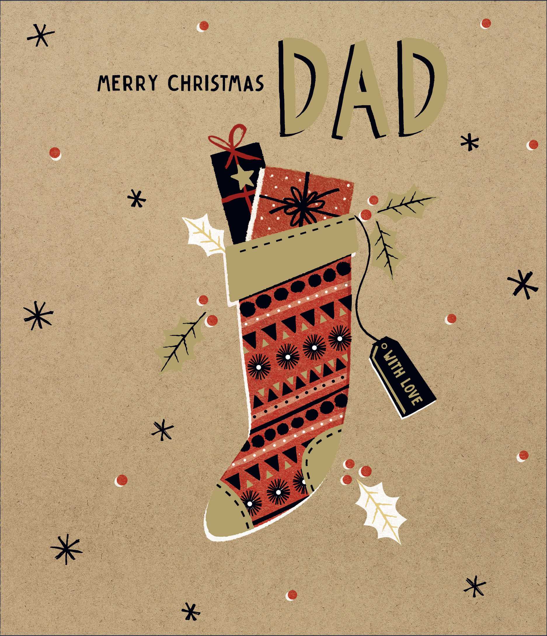Stocking Dad Christmas Card