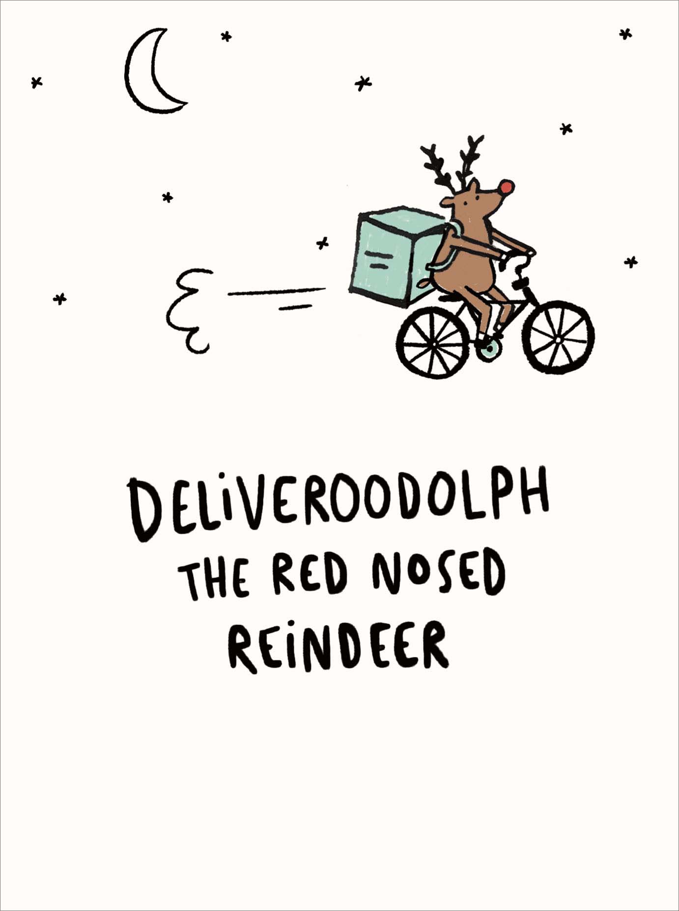 Deliveroodolph Christmas Card