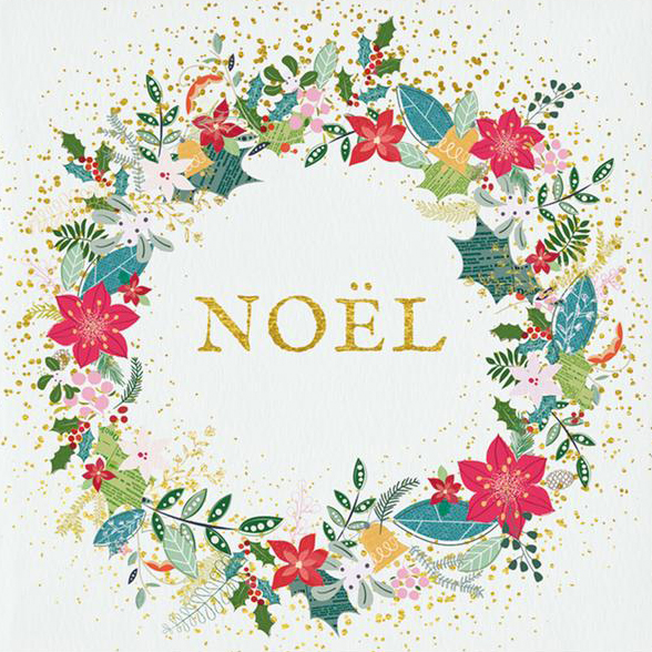 Noel Wreath Christmas Card