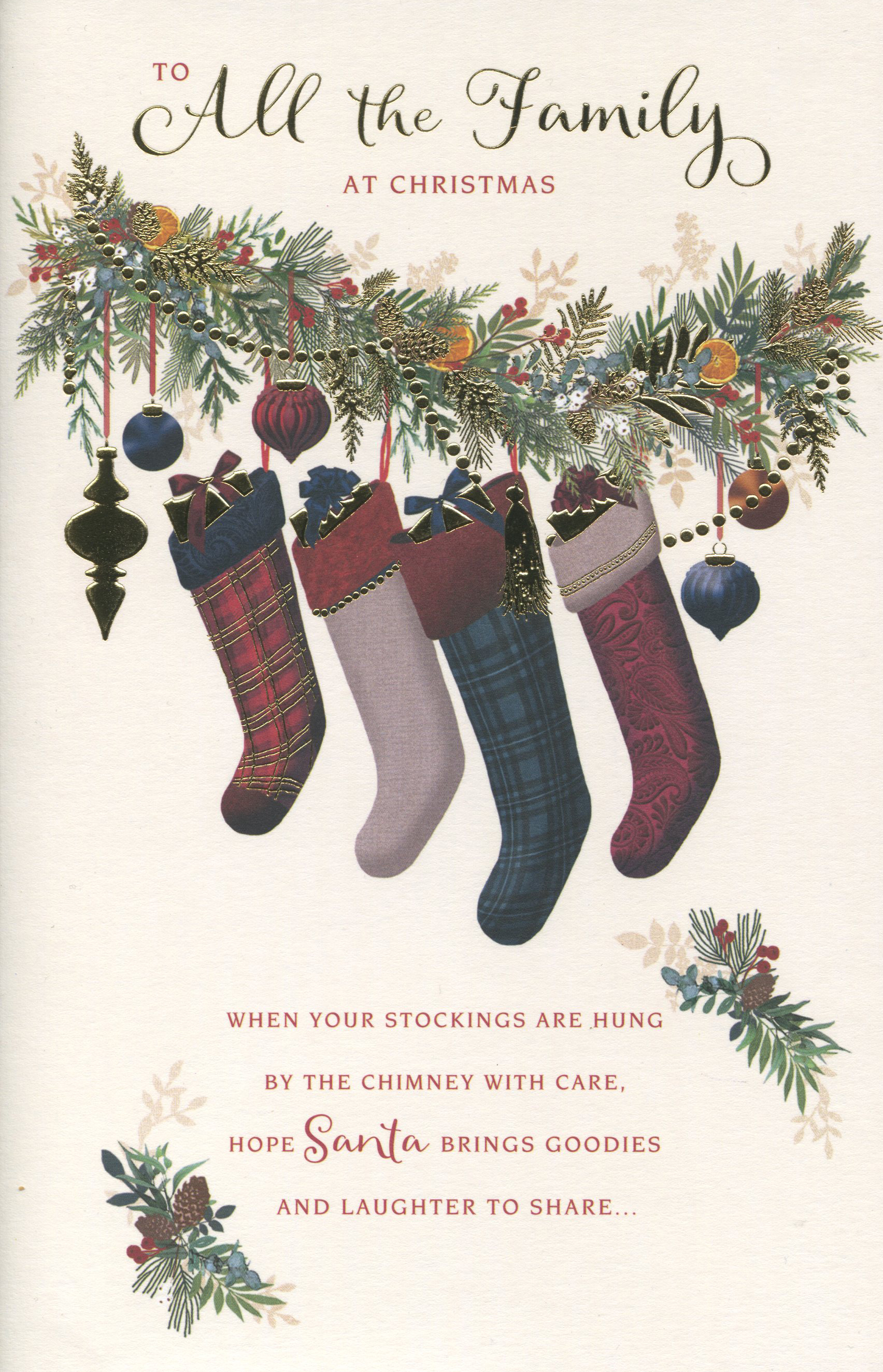 Stockings To All The Family Christmas Card