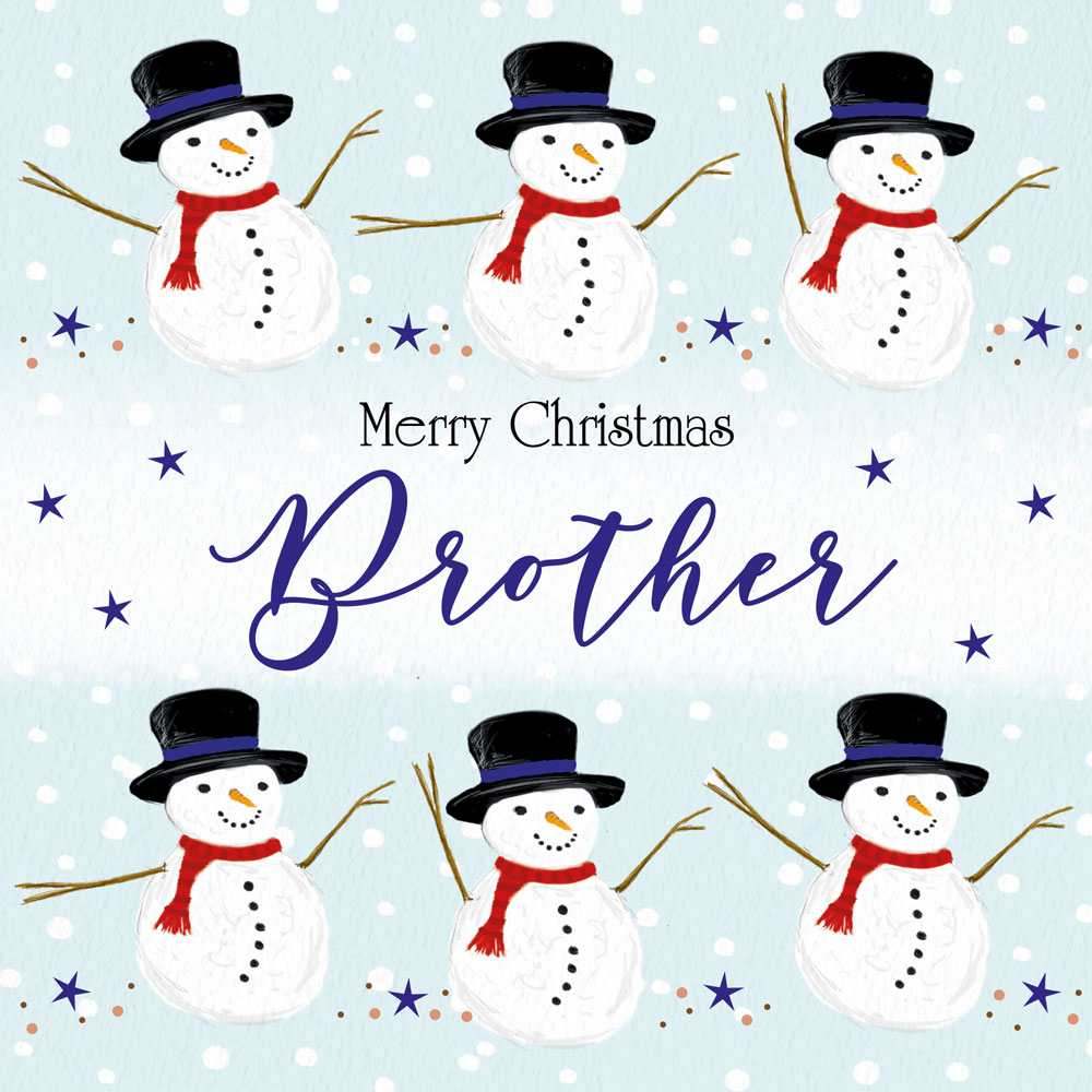 Snowmen Brother Christmas Card