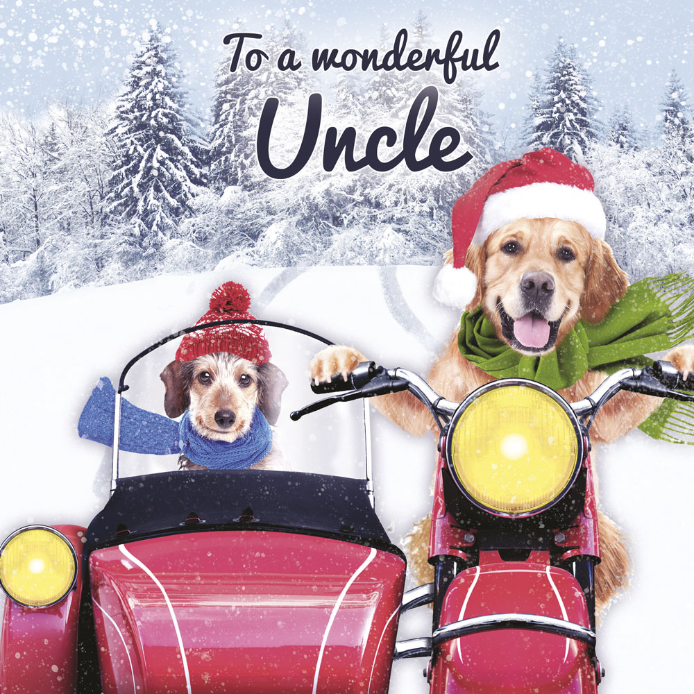 Dog Uncle Christmas Card