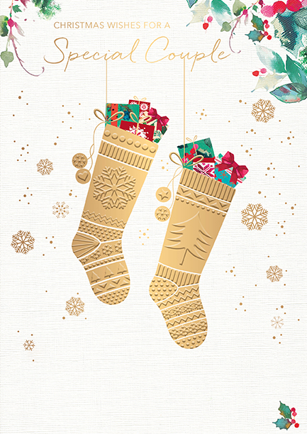 Stockings Special Couple Christmas Card