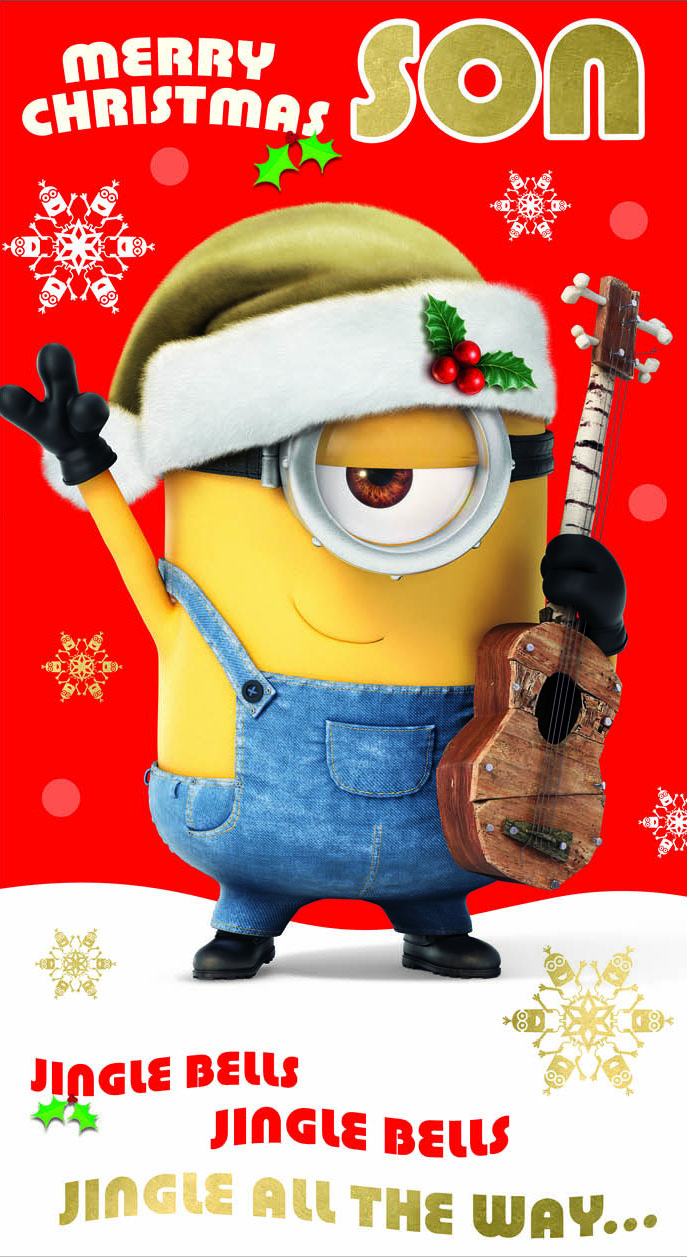 Rockin' Minion Son Christmas Card