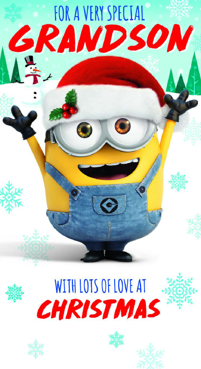 Minion Grandson Christmas Card