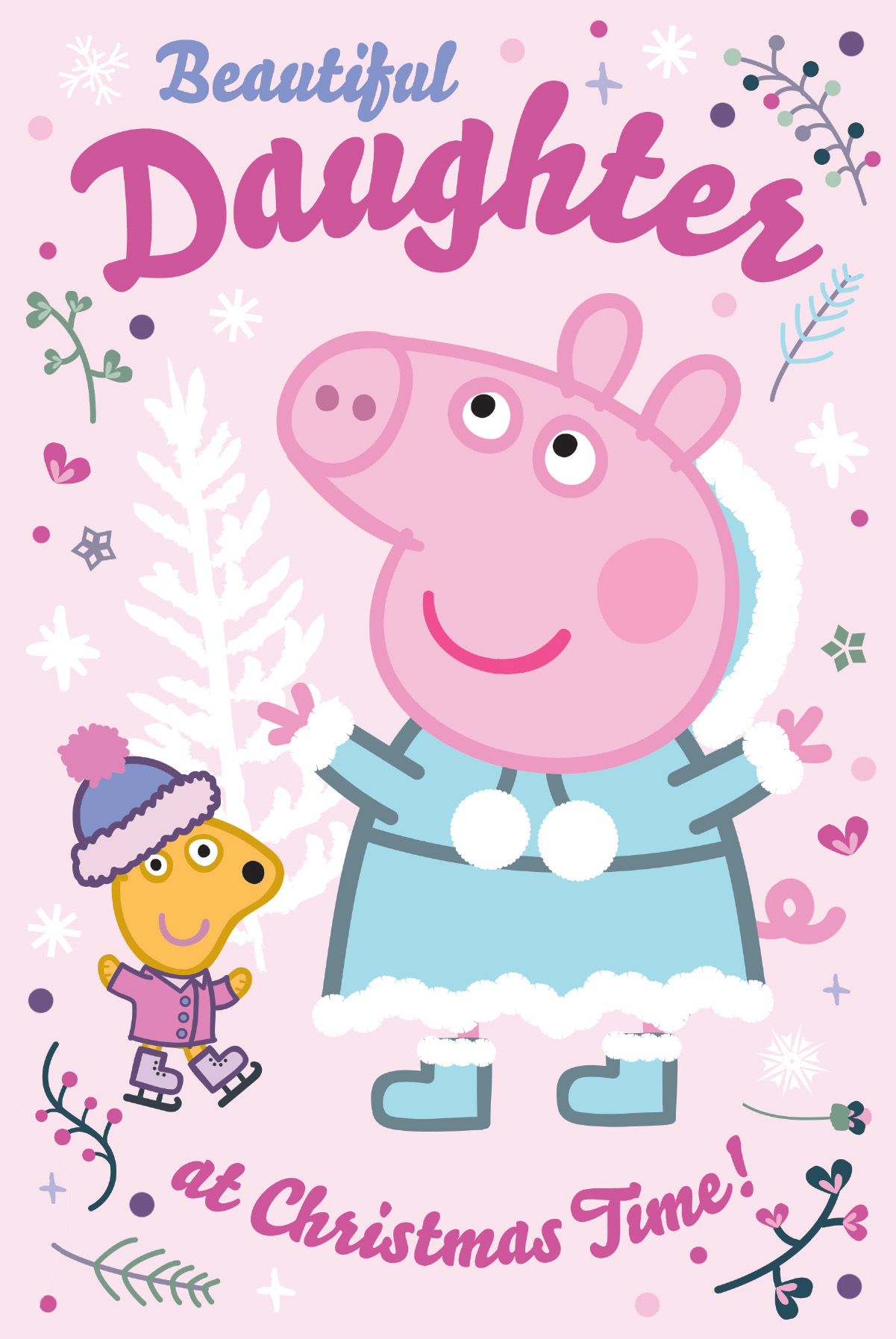Peppa Pig Daughter Christmas Card