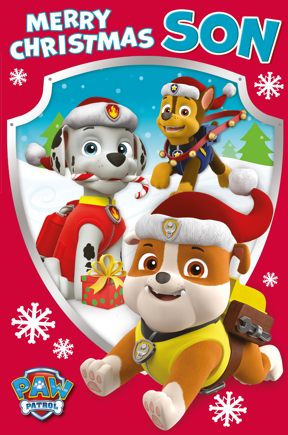 Paw Patrol Son Christmas Card