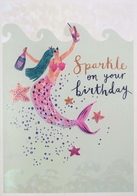 Mermaid Sparkle Birthday Card