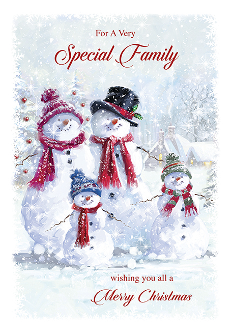 Snowmen Family Christmas Card