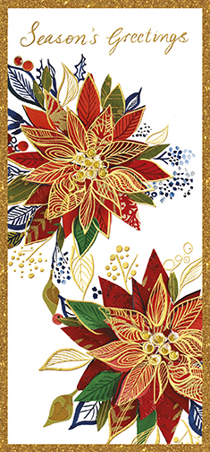 Poinsettias Christmas Money Wallet