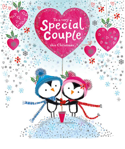 Penguins Special Couple Christmas Card