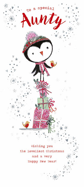 Little Penguin Aunty Christmas Card
