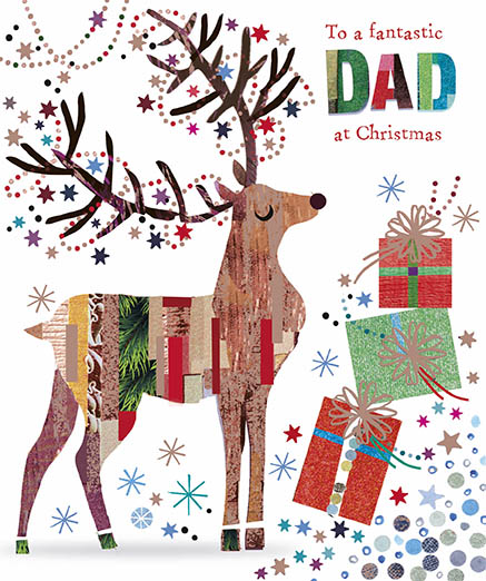 Reindeer Dad Christmas Card