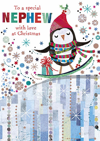 Penguin Nephew Christmas Card