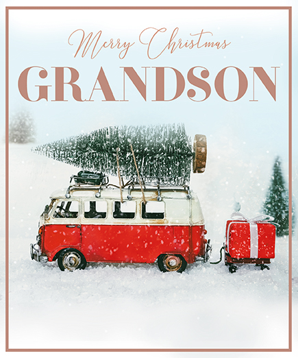 Campervan Grandson Christmas Card