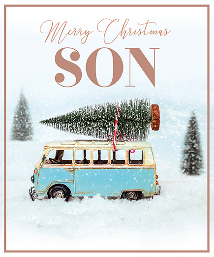Campervan on Christmas Card