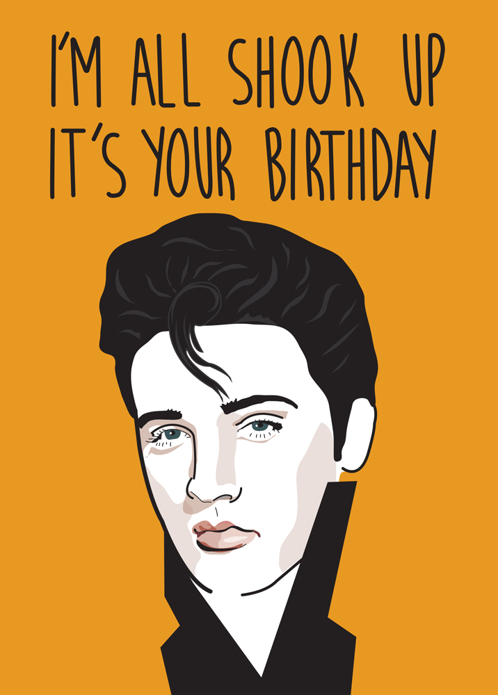All Shook Up Birthday Card