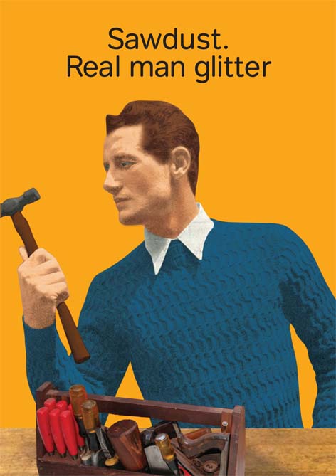 Man Glitter Birthday Card
