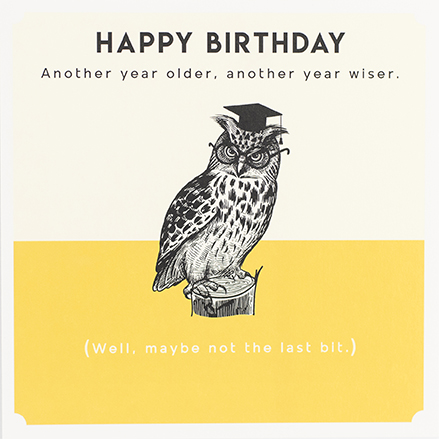 Older and Wiser Birthday Card